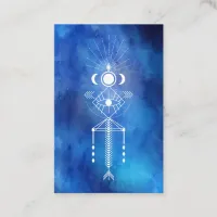 *~* Sacred Watercolor Shaman Aztec Tribal Primal Business Card