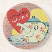 Vintage Valentine Cup of Tea Coaster