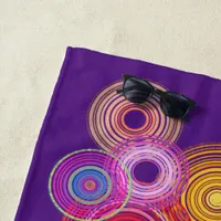 Multicolored circles beach towel