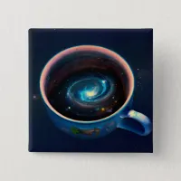 Cosmic Coffee Cup Button