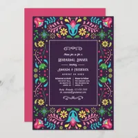 Colorful Mexican Fiesta Rehearsal Dinner Invitation