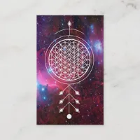 *~* Flower of Life Nebuala Reiki Yoga Astrology Business Card