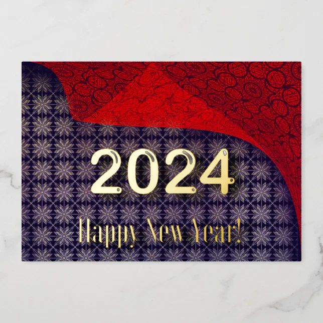 2024 unveiled - Happy New Year Foil Invitation