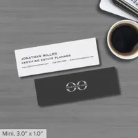 Simple Double Sided Slim Business Cards with Logo