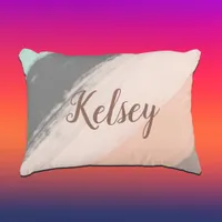 Monogram Brush Strokes Colorful | Accent Pillow