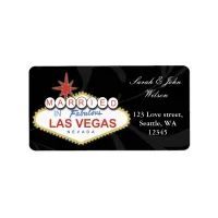 vegas wedding ,return address label