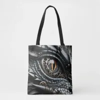 Steampunk Dragon Eye Closeup Ai Art Tote Bag