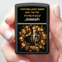 Modern Lawyer Amid Justice and Wealth Zippo Lighter