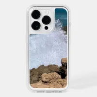 Coastal Beach Tropical Island Seaspray on Rocks OtterBox iPhone 14 Pro Case