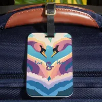 Swans In Love Luggage Tag