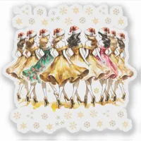 Nine Ladies Dancing | Twelve Days of Christmas Sticker