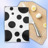 Black Polka Dots on White | Kitchen Towel
