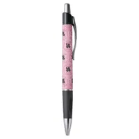 Custom Company Logo Pattern Hot Pink Glitter Pen