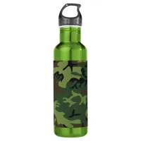Military Green Camouflage Stainless Steel Water Bottle