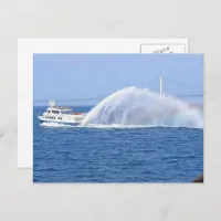 Mackinac Island Ferry & Rainbow, Michigan, USA Postcard