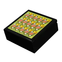 Pumpkins, Soup and Striped Background Gift Box