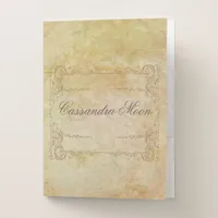 Personalized  Romantic Vintage   Pocket Folder