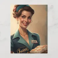 Beautiful Waitress Postcard