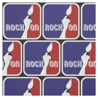 Rock On Music Logo Fabric