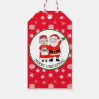 Mr and Mrs Claus, Santa Christmas To and From Gift Tags