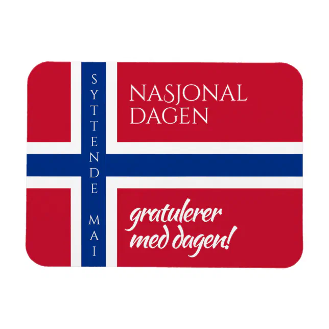 Syttende Mai May 17th Norwegian National Day Flag Magnet