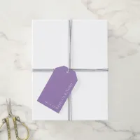 Simple Minimalist Elegant Lavender Text Wedding Gift Tags