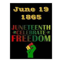 Juneteenth Celebrate Freedom Solidarity 1865 Poster