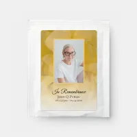 Yellow Rose Flower Celebration of Life Favor Tea Bag Drink Mix