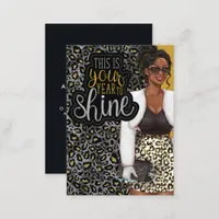 Black Queen Beauty Fashion Square Business Card