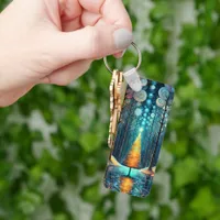 Iridescent Holiday Dream 🎄 Glowing Christmas Tree Keychain