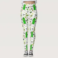 Martini Cocktails Gin and Tonic Drinks Mixologist Leggings