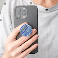 Cute Modern Elegant Blue Agate Geode PopSocket