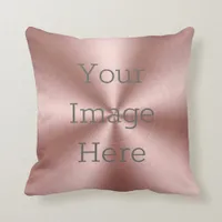 Create Your Own Rose Gold Radial Brushed Metal Throw Pillow