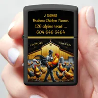 Farmers Raising Leghorn Chickens Zippo Lighter