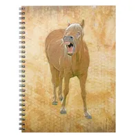 Never stop laughing! Funny horse painting Notebook