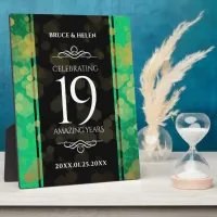Elegant 19th Jade Wedding Anniversary Celebration Plaque
