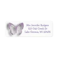 Purple Butterfly Label