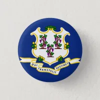 Connecticut State Flag Button