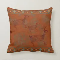 Southwest Canyons petroglyphs Throw Pillow