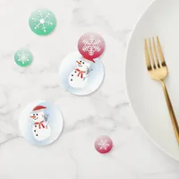 Snowman and Snowflakes Christmas Holidays Confetti