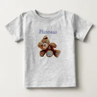 Personalized Baby Boy Teddy Bear Shirt