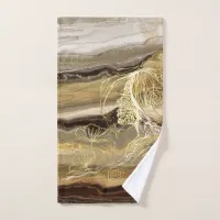 Coffee Marble Hand Towel