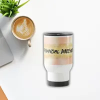 Monogrammed Peach and Gold Business | Travel Mug