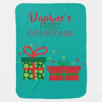 Cute Custom Festive Holidays Christmas Gift Boxes Baby Blanket