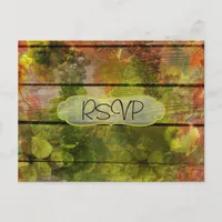 Autumn Fall Vintage Wedding Invite RSVP with photo