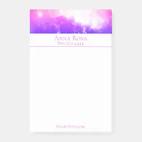 *~* Universe Peach Lavender and Pink Galaxy Nebula Post-it Notes