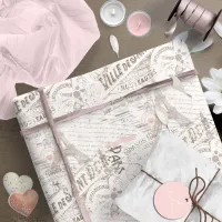 Vintage French Romance Collage Pink ID226 Wrapping Paper