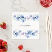 Blue Romantic Floral Napkins