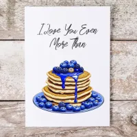 I Love You More Than Pancakes | Cute Flirty Card