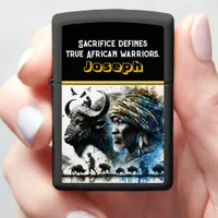 A warrior stands proud among nature's guardians zippo lighter